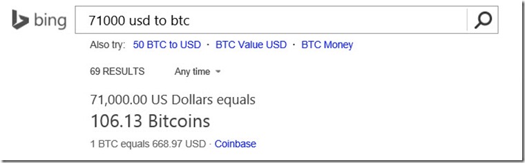 bitcoin bing exchange