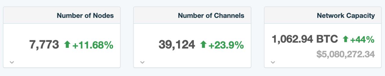 Bitcoin Lightning Network İstatistikleri