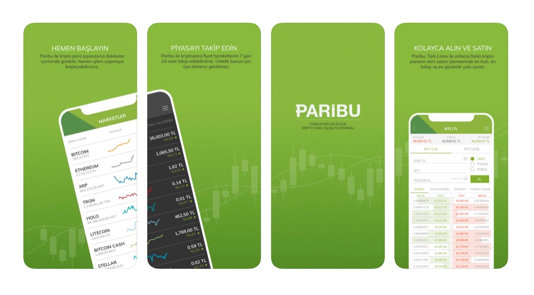 Paribu iOS ve Android Uygulaması