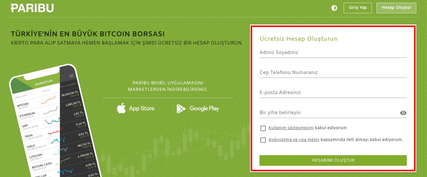 Kripto Para Borsası Üye Olma