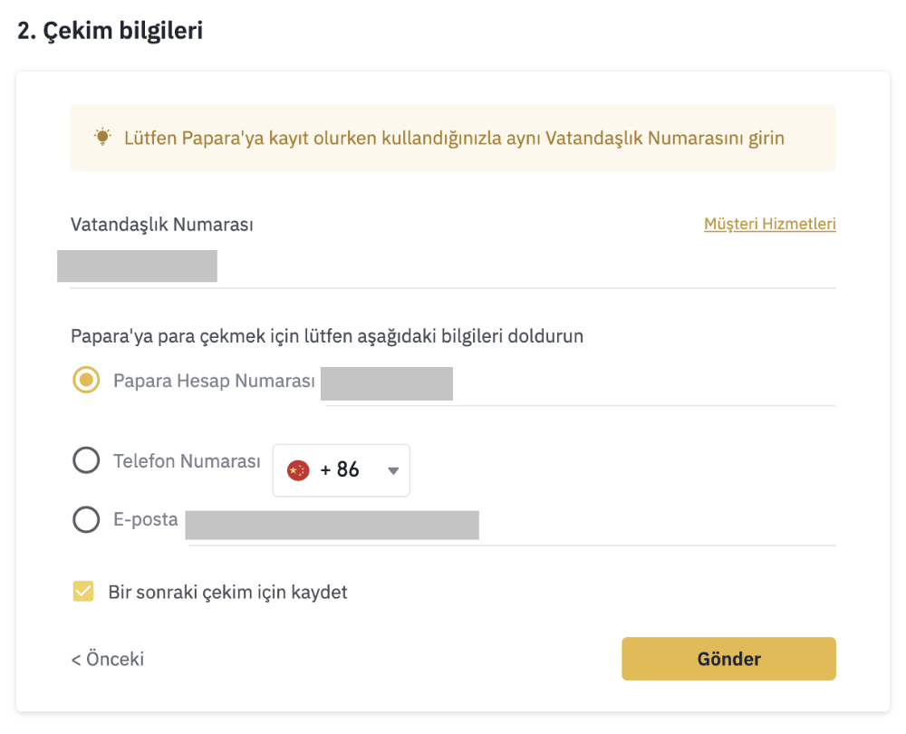 Binance Para Cekim Bilgileri