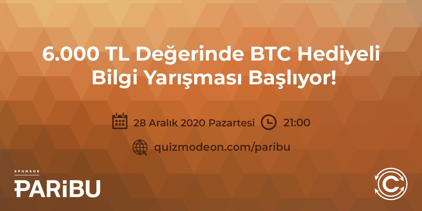 Paribu sponsor btc ödül bilgi yarışması