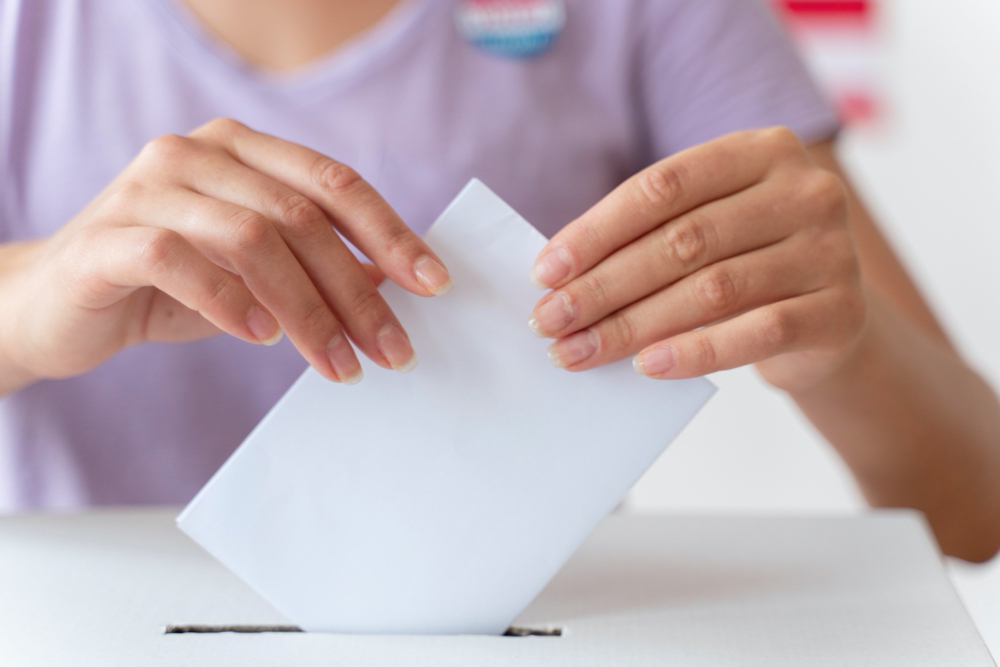 person placing its vote box