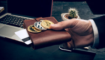 golden bitcoin mail hands