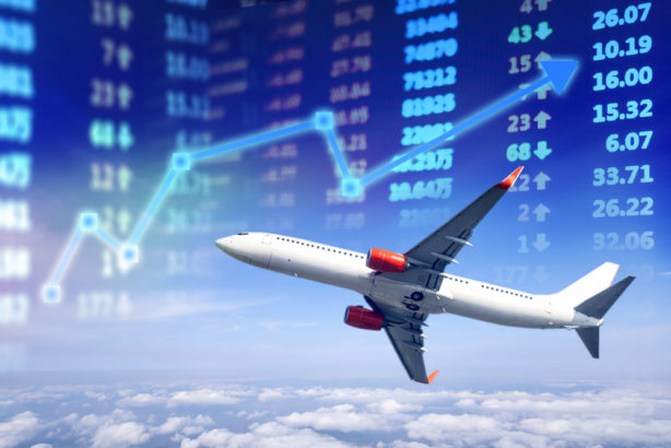 Travel,Business,Stock,Market,Chart,,Stock,Market,Data,With,Plane