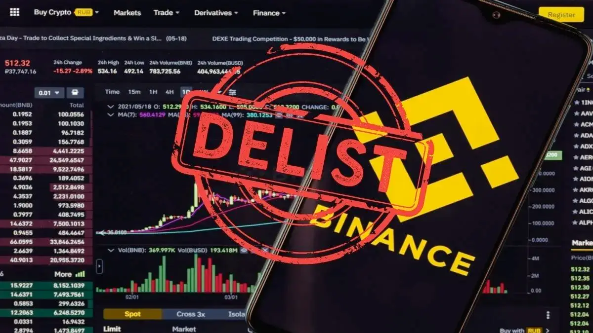 delist binance kripto para